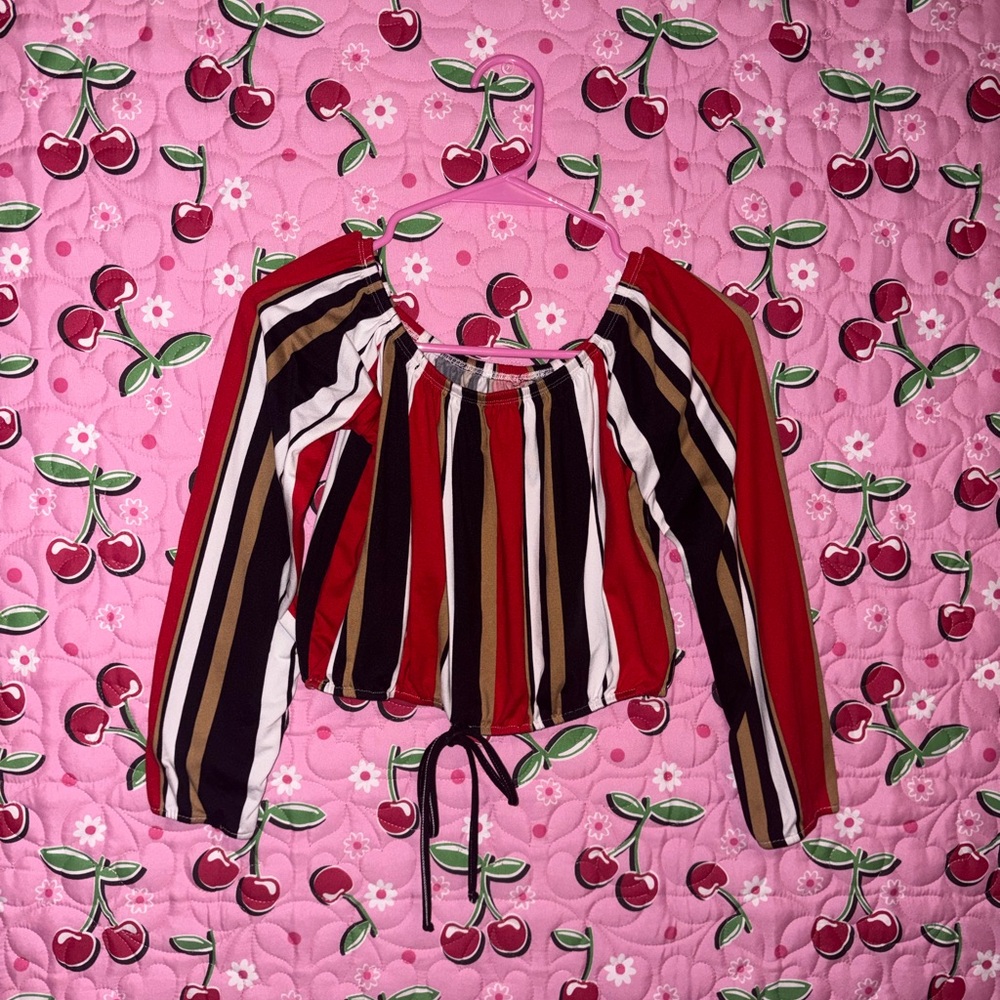 Forever 21 Striped Multicolor Crop Top